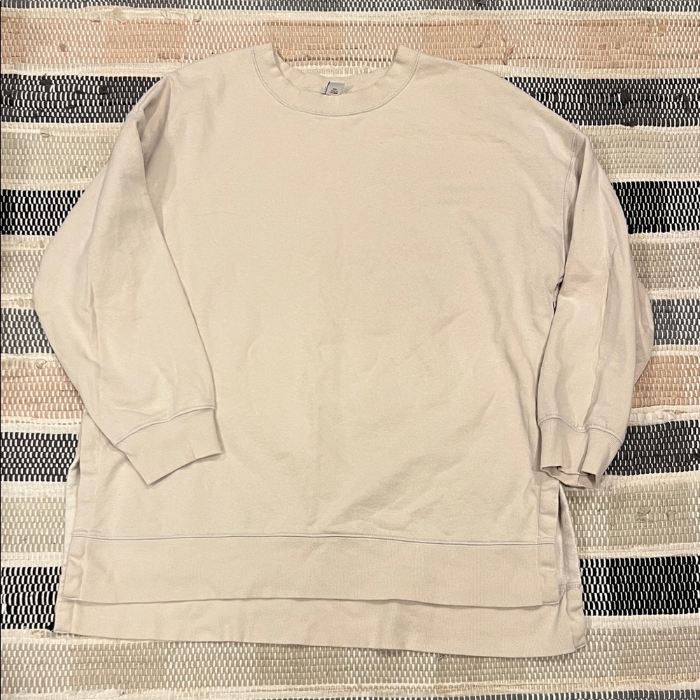 Old Navy Beige Long Sleeve Top size Large